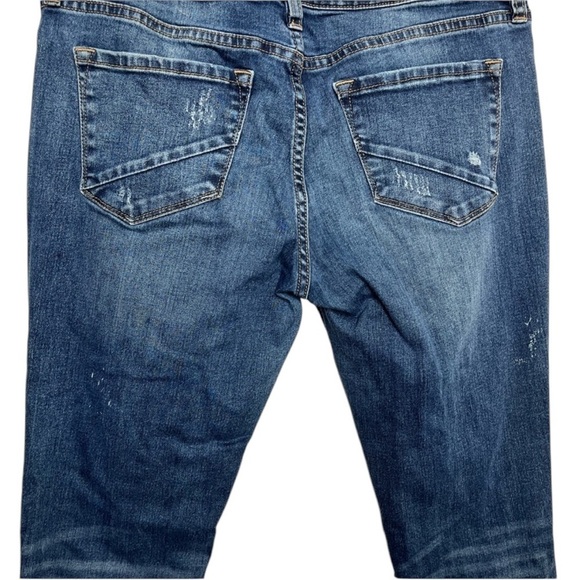 Dear John Distressed Flair Medium Wash Jeans Women Size 30 - Picture 4 of 5